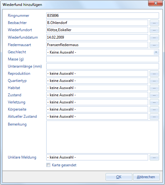 BatBase_Wiederfund_erfassen