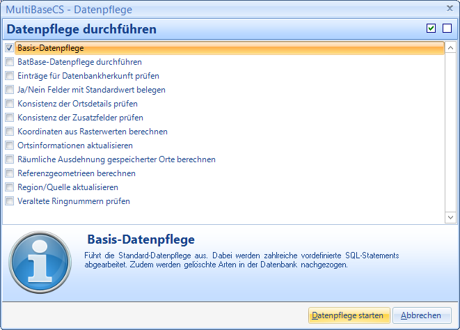 Werkzeuge und Dienstprogramme_Datenpflege